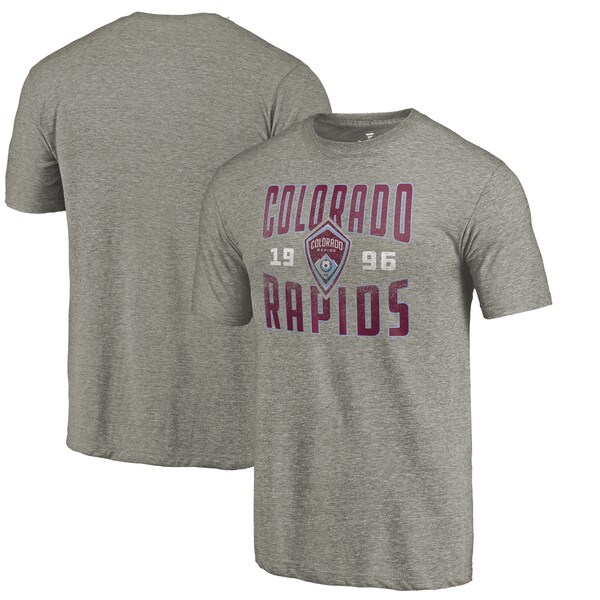 Colorado Rapids Fanatics Branded Antique Stack Tri-Blend T-Shirt - Gray