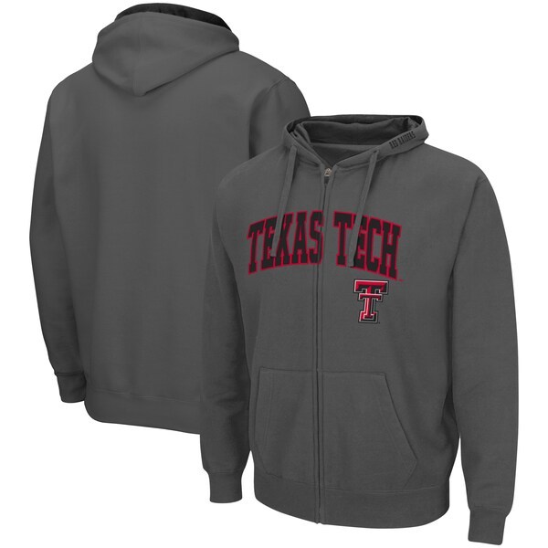 Texas Tech Red Raiders Colosseum Arch & Logo 3.0 Full-Zip Hoodie - Charcoal