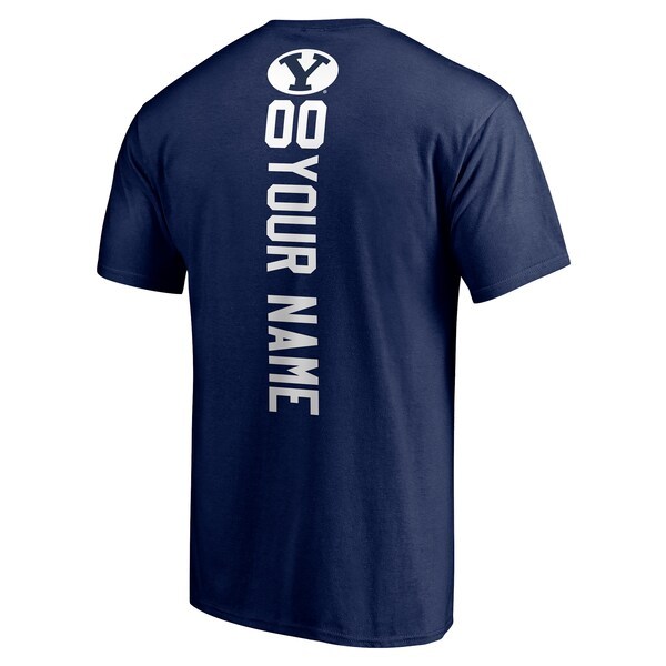 BYU Cougars Fanatics Branded Playmaker Football Personalized Name & Number T-Shirt - Navy
