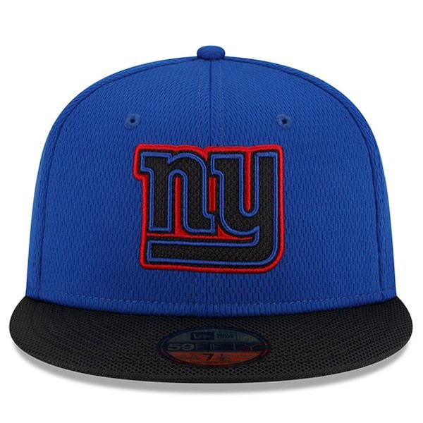 New York Giants New Era 2021 NFL Sideline Road 59FIFTY Fitted Hat - Royal/Black