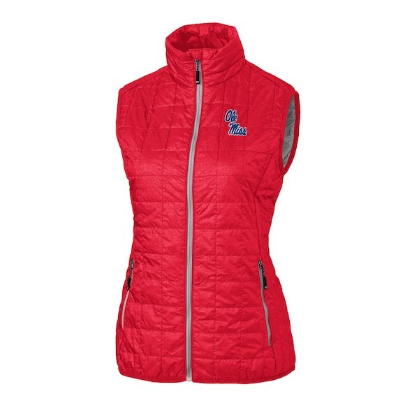 Ole Miss Rebels Cutter & Buck Women's Rainier PrimaLoft Eco Full-Zip Vest - Red