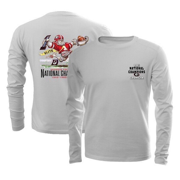 Georgia Bulldogs College Football Playoff 2021 National Champions Davis Long Sleeve T-Shirt - White