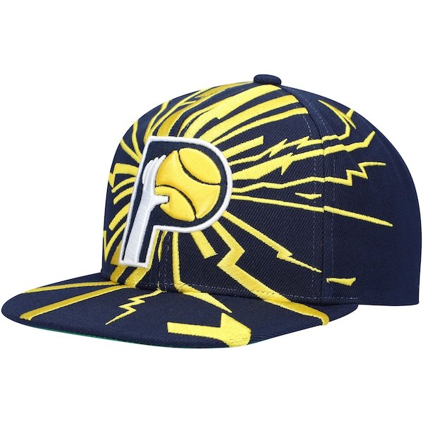 Indiana Pacers Mitchell & Ness Hardwood Classics Earthquake Snapback Hat - Navy