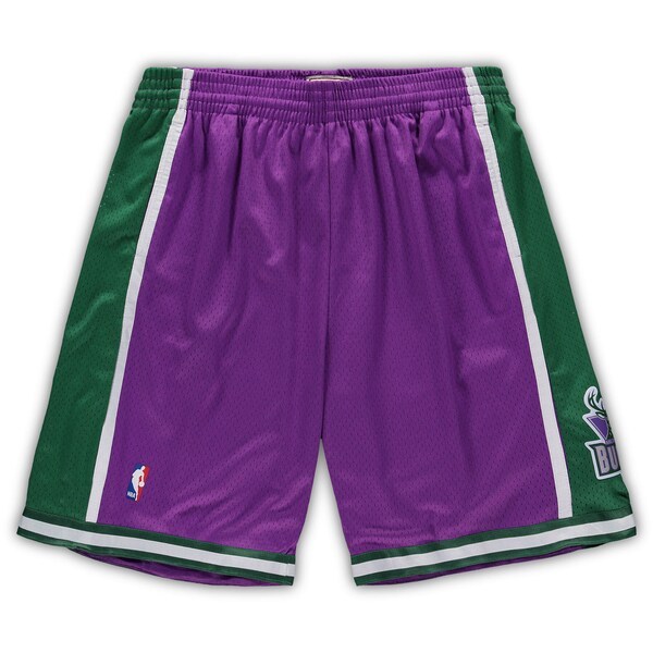 Milwaukee Bucks Mitchell & Ness Big & Tall Hardwood Classics Team Swingman Shorts - Purple