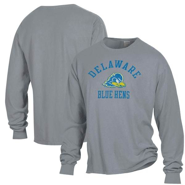Delaware Fightin' Blue Hens ComfortWash Garment Dyed Long Sleeve T-Shirt - Gray