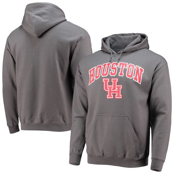 Houston Cougars Fanatics Branded Campus Logo Pullover Hoodie - Charcoal
