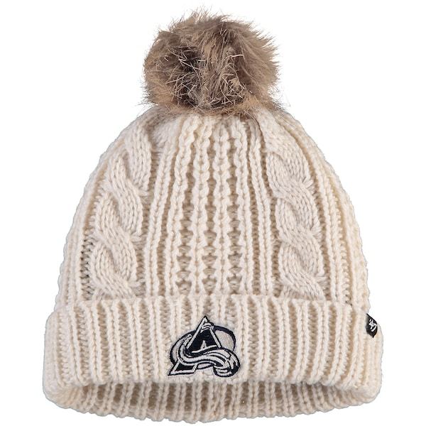 Colorado Avalanche '47 Women's Meeko Cuffed Knit Hat With Pom - White