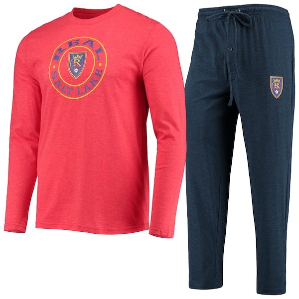 Real Salt Lake Concepts Sport Meter Long Sleeve T-Shirt & Pants Sleep Set - Red/Navy