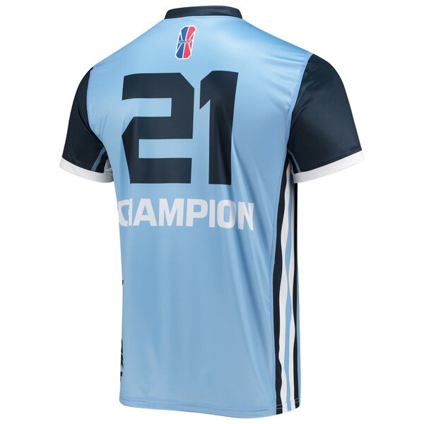 Grizz Gaming Champion Authentic Jersey V-Neck T-Shirt - Light Blue/Navy