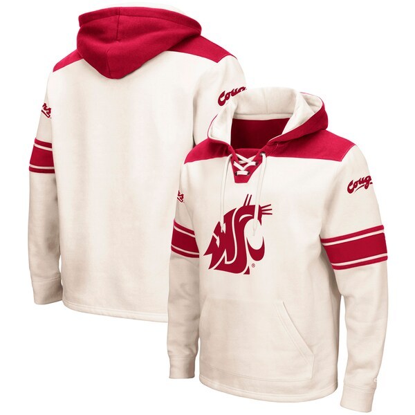 Washington State Cougars Colosseum 2.0 Lace-Up Hoodie - Cream