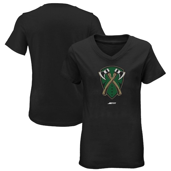 Chicago Huntsmen Women's Primary Logo V-Neck T-Shirt - Black