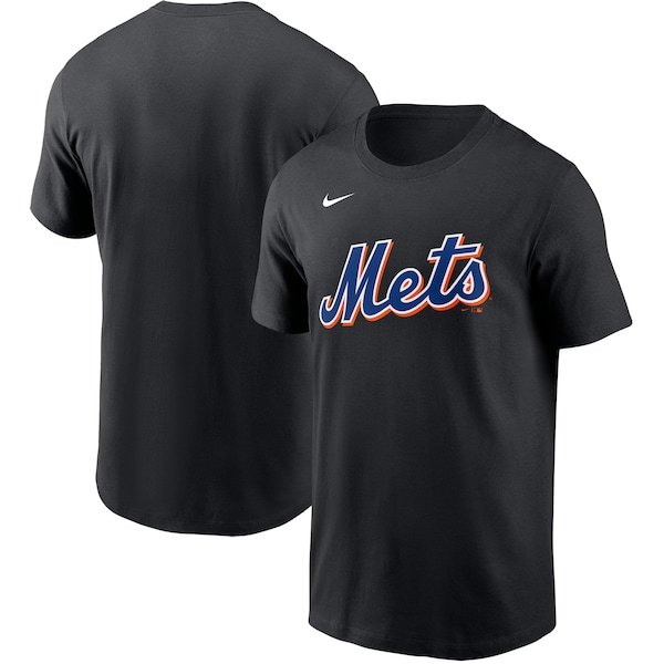 New York Mets Nike Wordmark T-Shirt - Black