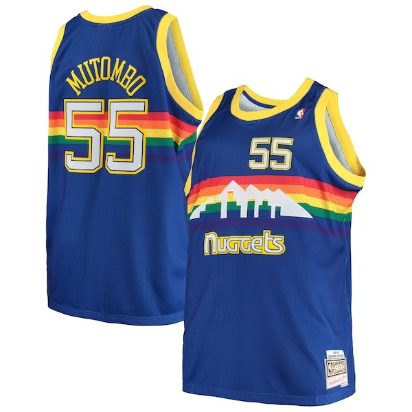 Dikembe Mutombo Denver Nuggets Mitchell & Ness Big & Tall Hardwood Classics Jersey - Royal