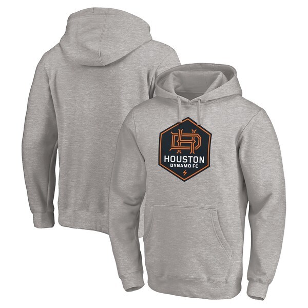 Houston Dynamo Fanatics Branded Primary Logo Pullover Hoodie - Heather Gray