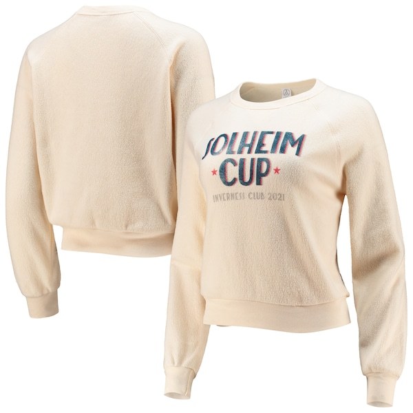 2021 Solheim Cup Alternative Apparel Women's Eco-Fleece Raglan Pullover Tri-Blend Sweatshirt - Cream