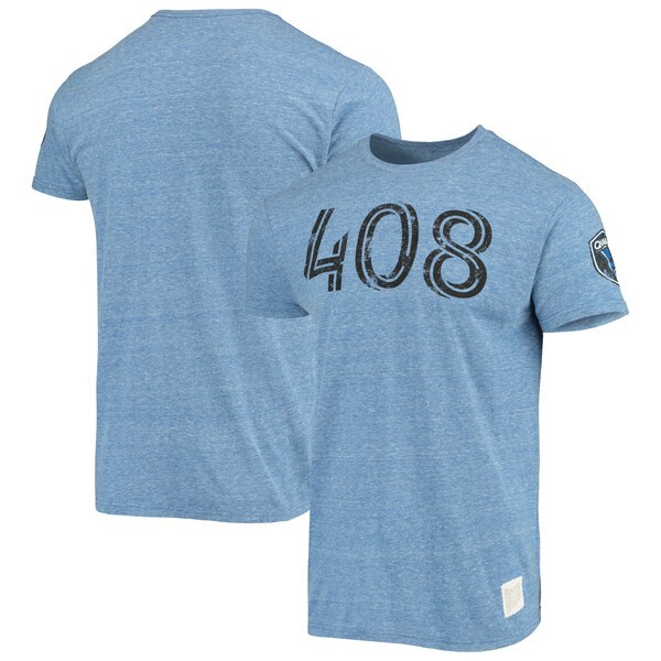 San Jose Earthquakes Original Retro Brand Area Code Tri-Blend T-Shirt - Heathered Royal
