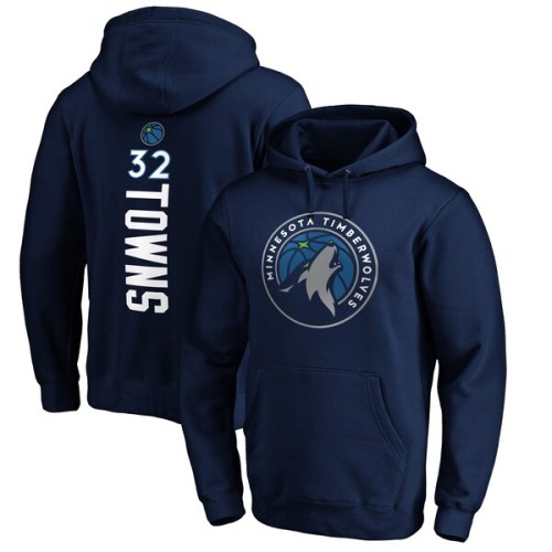 Karl-Anthony Towns Minnesota Timberwolves Fanatics Branded Team Playmaker Name & Number Pullover Hoodie - Navy