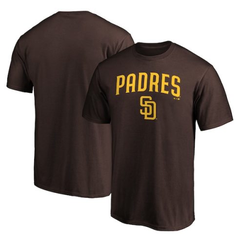 San Diego Padres Fanatics Branded Team Logo Lockup T-Shirt - Brown