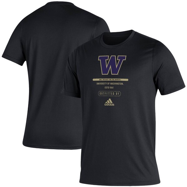 Washington Huskies adidas Sideline Locker Tag Creator AEROREADY T-Shirt - Black