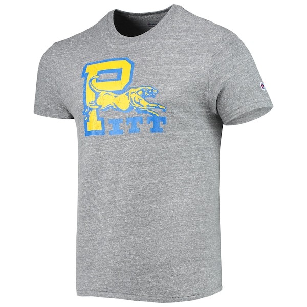 Pitt Panthers Champion Vault Logo Tri-Blend T-Shirt - Heathered Charcoal