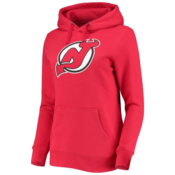 New Jersey Devils Fanatics Branded Women's Primary Logo Pullover Hoodie - Red