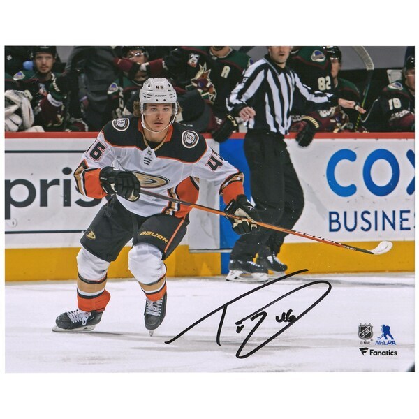 Trevor Zegras Anaheim Ducks Fanatics Authentic Autographed 8" x 10" NHL Debut Photograph