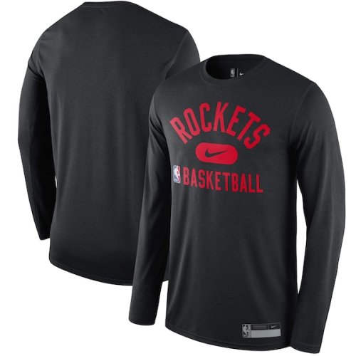 Houston Rockets Nike 2021/22 On-Court Practice Legend Performance Long Sleeve T-Shirt - Black