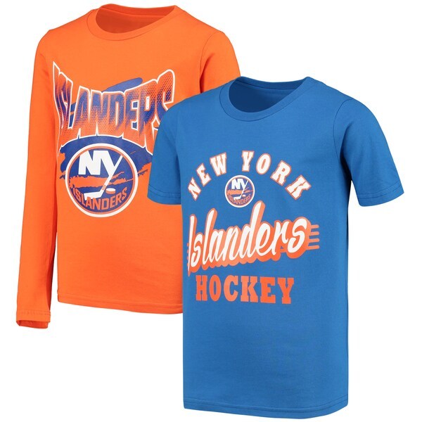 New York Islanders Youth Two-Man Advantage T-Shirt Combo Set - Royal/Orange