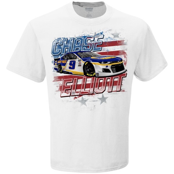 Chase Elliott Hendrick Motorsports Team Collection Old Glory T-Shirt - White