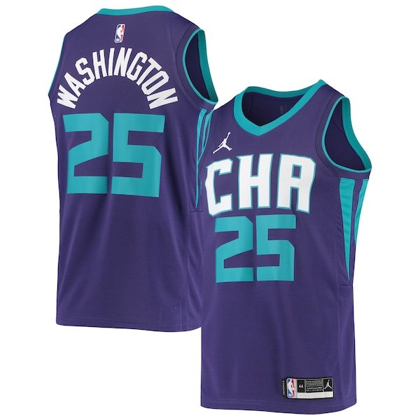 PJ Washington Jr. Charlotte Hornets Jordan Brand 2020/21 Swingman Jersey - Statement Edition - Purple