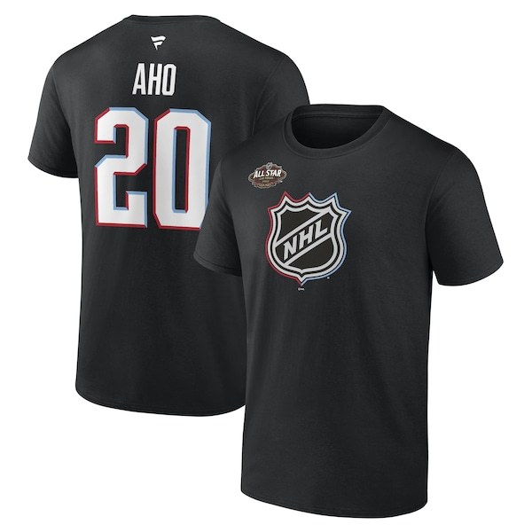 Sebastian Aho Carolina Hurricanes Fanatics Branded 2022 NHL All-Star Game Name & Number T-Shirt - Black