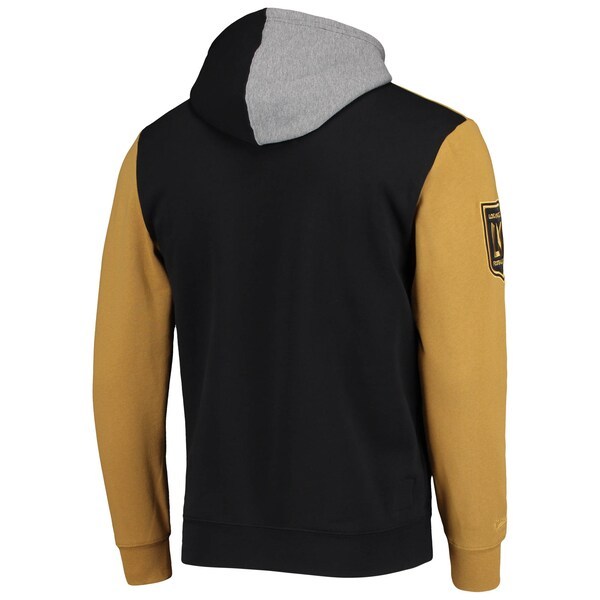 LAFC Mitchell & Ness Colorblock Fleece Pullover Hoodie - Black/Gold