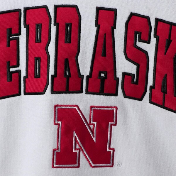 Nebraska Huskers Colosseum Arch & Logo Crew Neck Sweatshirt - White