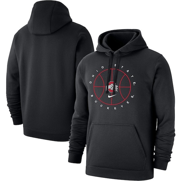 Ohio State Buckeyes Nike Basketball Icon Club Fleece Pullover Hoodie - Black