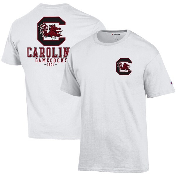 South Carolina Gamecocks Champion Team Stack 2-Hit T-Shirt - White