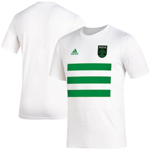Austin FC adidas Three Stripe Life Pitch AEROREADY T-Shirt - White