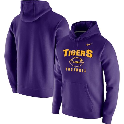 LSU Tigers Nike Football Oopty Oop Club Fleece Pullover Hoodie - Purple