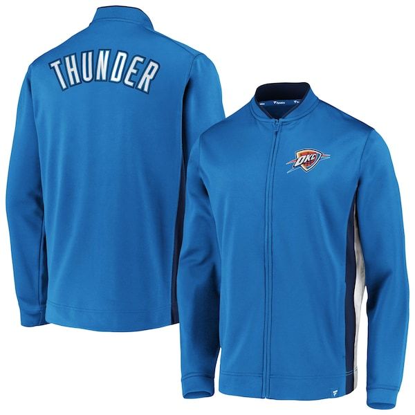 Oklahoma City Thunder Fanatics Branded Exclusive Mock Neck Full-Zip Jacket - Blue