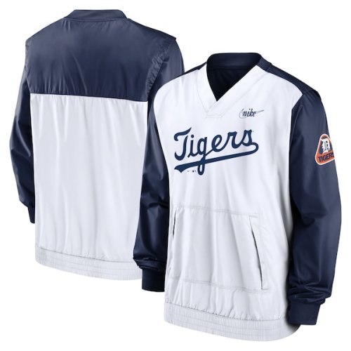 Detroit Tigers Nike Cooperstown Collection V-Neck Pullover - Navy/White