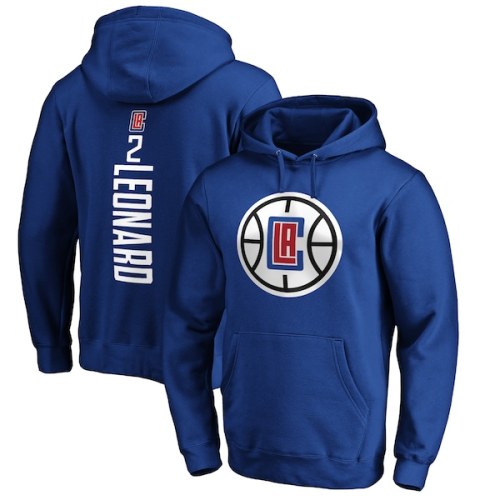 Kawhi Leonard LA Clippers Fanatics Branded Playmaker Name & Number Pullover Hoodie - Royal
