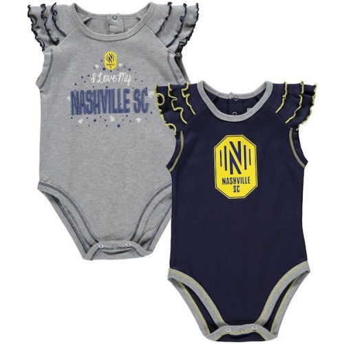 Nashville SC Girls Newborn & Infant Shining All Star Two-Pack Bodysuit Set - Navy