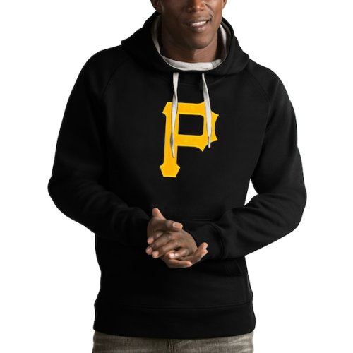 Pittsburgh Pirates Antigua Victory Pullover Hoodie - Black