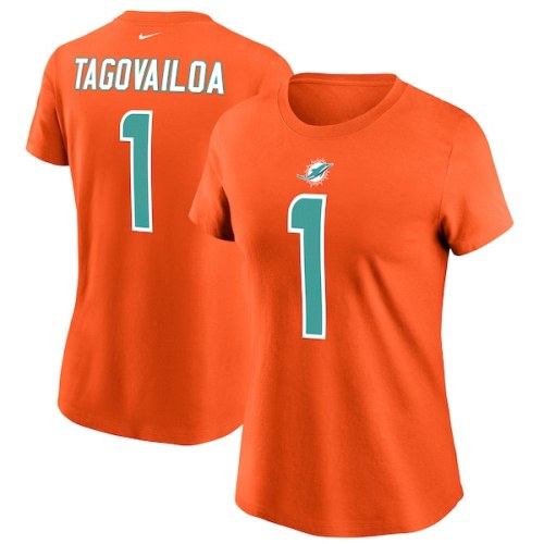 Tua Tagovailoa Miami Dolphins Nike Women's Name & Number T-Shirt - Orange