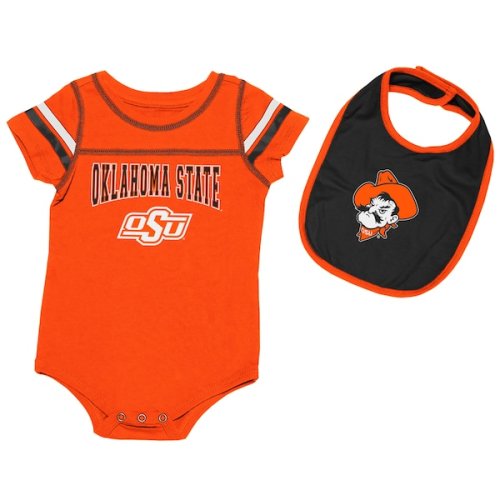 Oklahoma State Cowboys Colosseum Newborn & Infant Chocolate Bodysuit & Bib Set - Orange