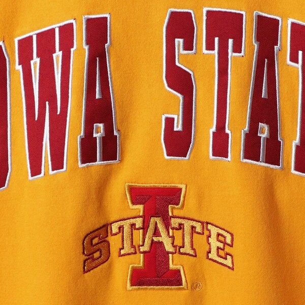 Iowa State Cyclones Colosseum Arch & Logo Crew Neck Sweatshirt - Gold