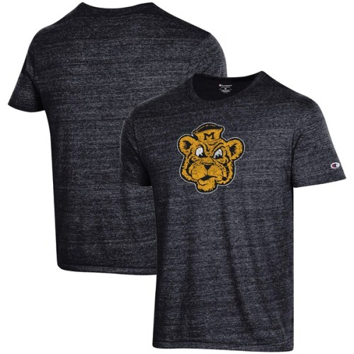 Missouri Tigers Champion Vault Logo Tri-Blend T-Shirt - Heathered Black