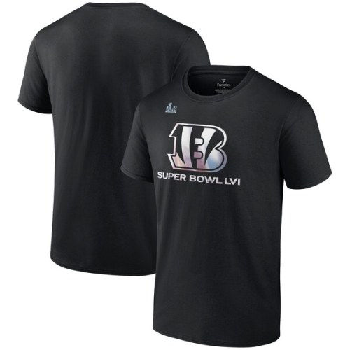 Cincinnati Bengals Fanatics Branded Super Bowl LVI Bound Iridescent T-Shirt - Black