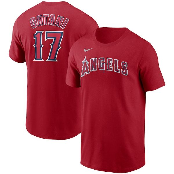 Shohei Ohtani Los Angeles Angels Nike Name & Number T-Shirt - Red