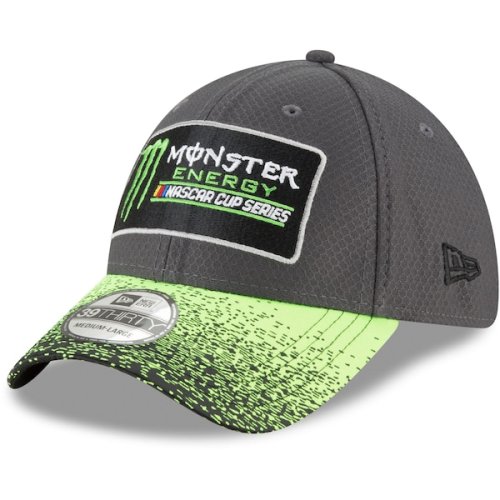 NASCAR Merchandise New Era Visor Blur 2 39THIRTY Flex Hat - Gray/Neon Green