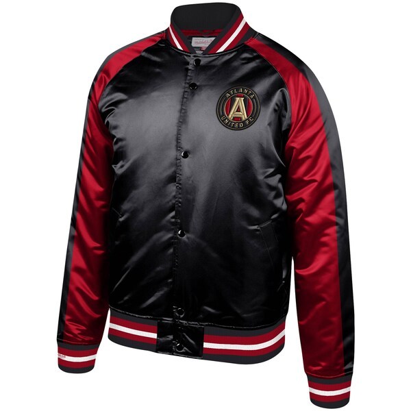 Atlanta United FC Mitchell & Ness Colorblock Satin Raglan Full-Snap Jacket - Black
